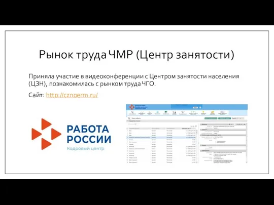Рынок труда ЧМР (Центр занятости) Приняла участие в видеоконференции с Центром