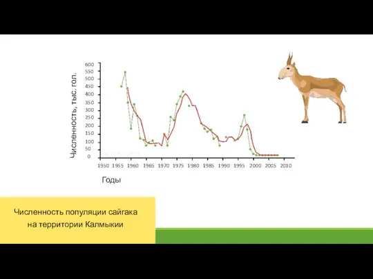 Численность, тыс. гол. Годы 0 50 100 150 200 250 300