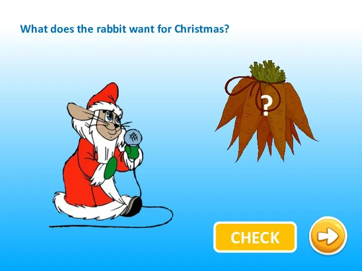 CHECK What does the rabbit want for Christmas?