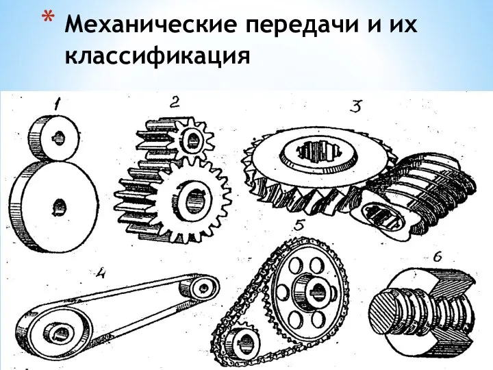 Механические передачи и их классификация