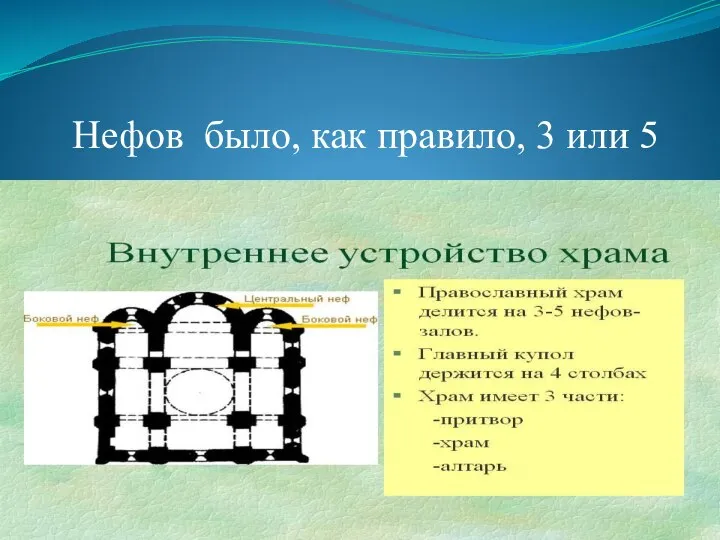 Нефов было, как правило, 3 или 5