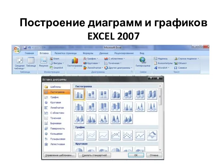 Построение диаграмм и графиков EXCEL 2007