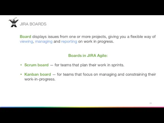 JIRA BOARDS Board displays issues from one or more projects, giving
