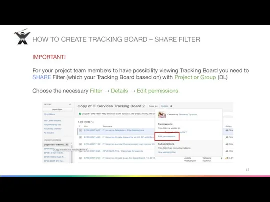 HOW TO CREATE TRACKING BOARD – SHARE FILTER IMPORTANT! For your